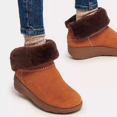 Filflop Mukluk Shorty Shearling-lined Suede Ankle Boots Chestnut